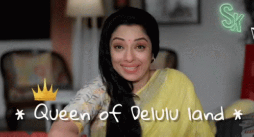 Woman In Yellow Saree Queen Of Delu Land GIF