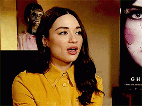 Woman in Yellow Shirt in Front of Ch Poster