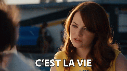 Woman In Yellow Shirt Says C'est La Vie GIF