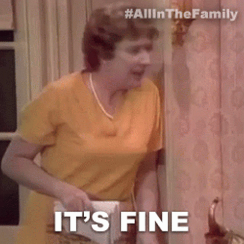 Woman in Yellow Shirt Says It's Fine