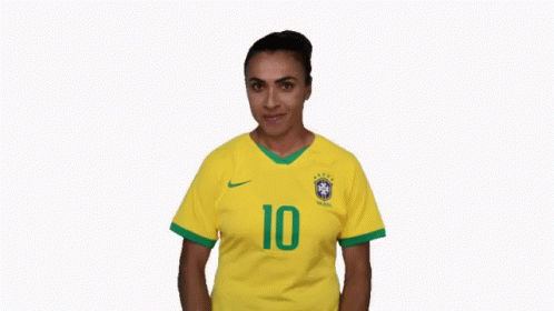 Woman in Yellow Soccer Jersey Number 10