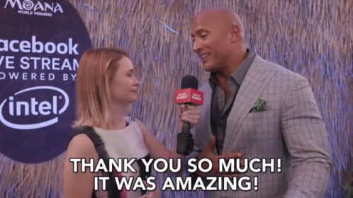 Woman Interviewing Man Says Thank You So Much