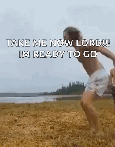 Woman Jumping with Take Me Now Lord