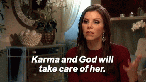 Woman Karma And God Will Take Care GIF