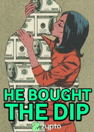 Woman Kissing Pile of 100 Dollar Bills He Bought the Dip