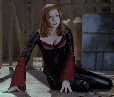 Woman Kneeling With This Is Weird Below