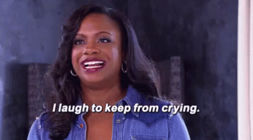Woman Laughing I Laugh To Keep From Crying GIF