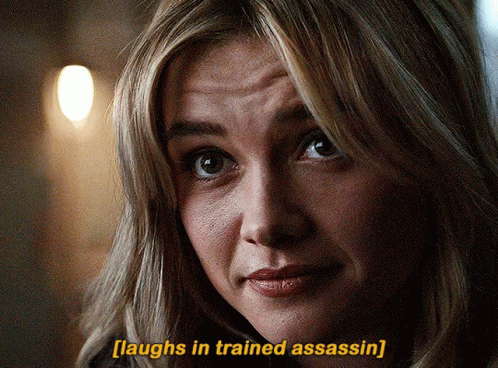 Woman Laughing In Trained Assassin GIF
