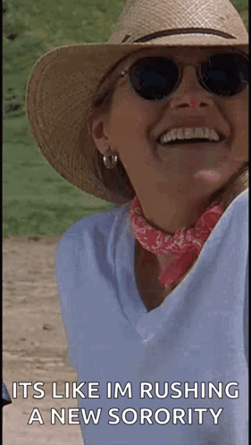 Woman Laughing It's Like I'm Rushing A New Sorority GIF