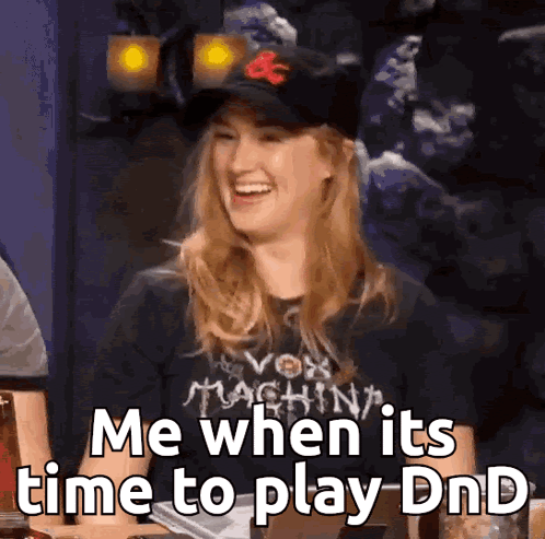 Woman Laughing Me When It's Time To Play DND GIF