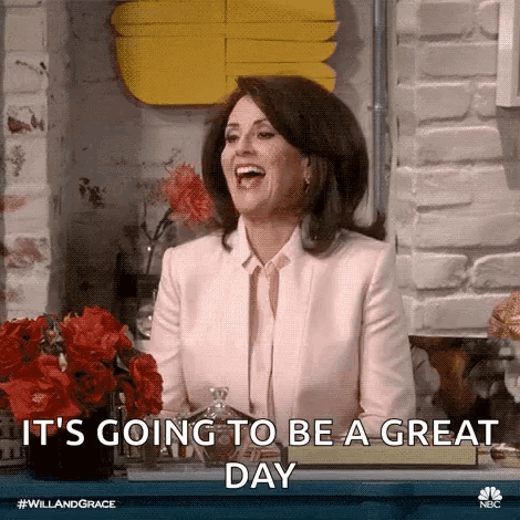 Woman Laughing Saying Great Day GIF