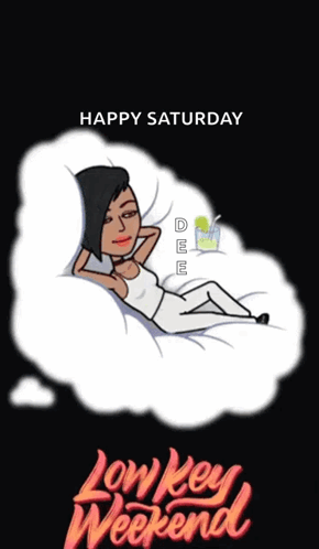 Woman Laying Bed Happy Saturday Low Key Weekend