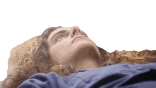 Woman Laying Down and Looking Up