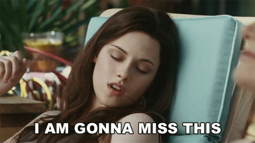 Woman Laying in Chair Saying I Am Gonna Miss This
