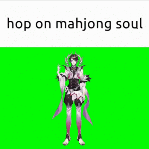 Woman Laying on Back Hop on Mahjong Soul