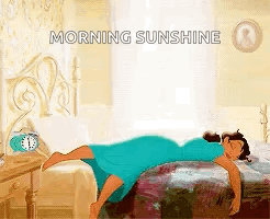 Woman Laying On Stomach Bed Morning Sunshine GIF