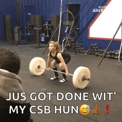 Woman Lifting Barbell Jus Got Done Wit My Csb Hun