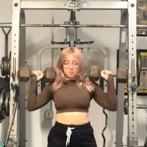 Woman Lifting Dumbbells GIF