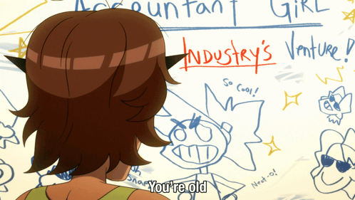 Woman Looking At Accountant Girl Drawing Saying Industry's Venture GIF