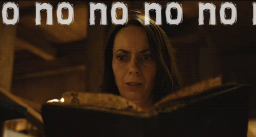 Woman Looking At Book Saying O No No No No GIF