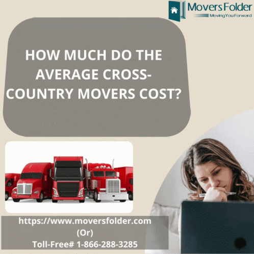 Woman Looking at Laptop for Movers Folder