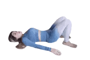 Woman Lying Back in Yoga Pose