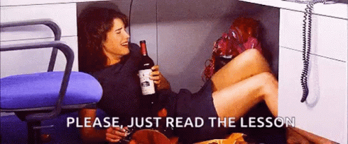 Woman Lying Holding Wine Saying Please Just Read Lesson