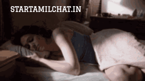 Woman Lying On Bed GIF