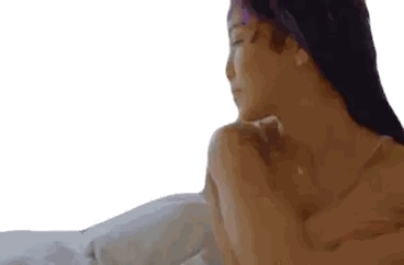 Woman Lying on Bed with Scarf