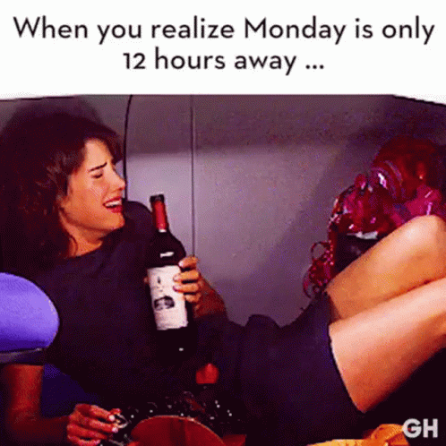 Woman Lying On Bed With Wine GIF