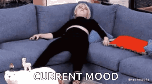 Woman Lying on Couch Current Mood