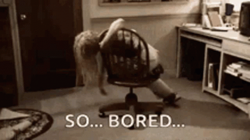 Woman Lying on Office Chair Bored