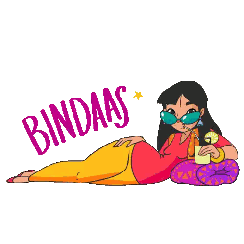 Woman Lying on Pillow Drinking Bindaas