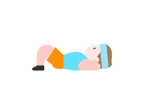 Woman Lying on Stomach with Headband