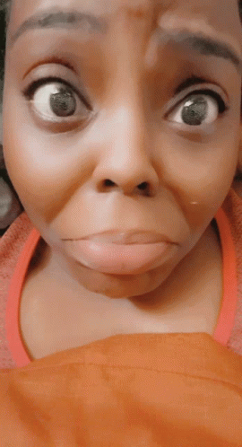 Woman Making a Face Close Up
