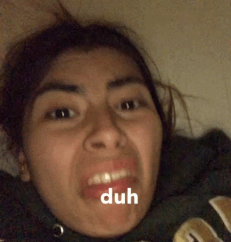 Woman Making Duh Face GIF