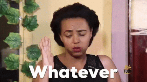 Woman Making Face Saying Whatever GIF