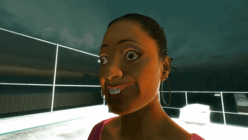 Woman Making Funny Face GIF