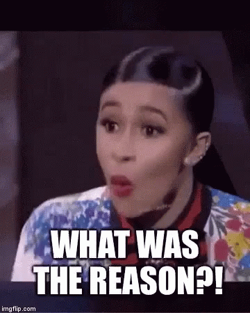Woman Making Funny Face Asking What Was The Reason GIF