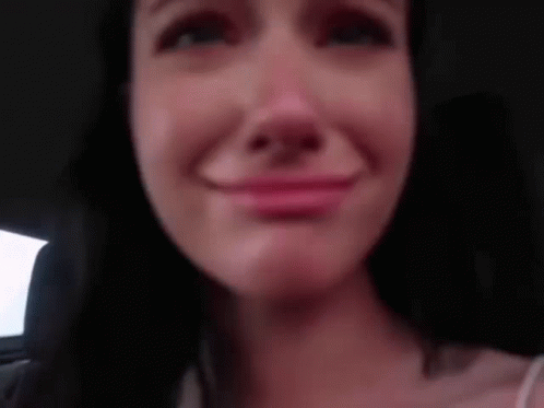 Woman Making Funny Face Close Up GIF