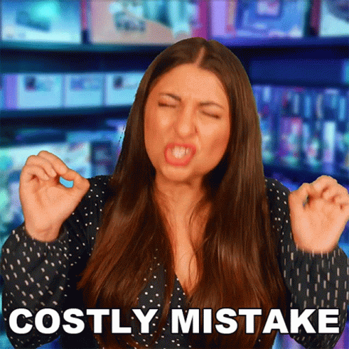 Woman Making Funny Face Costly Mistake
