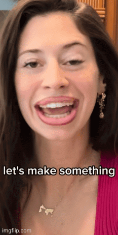 Woman Making Funny Face Let's Make Something