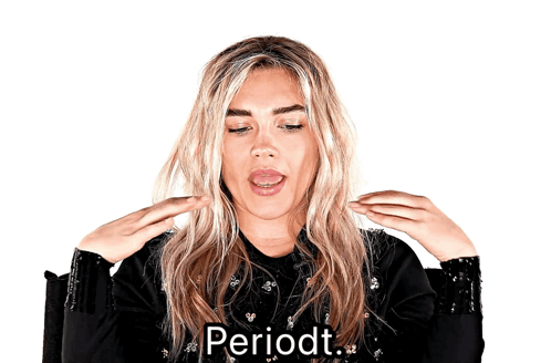 Woman Making Funny Face Periodt