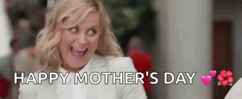 Woman Making Funny Face Saying Happy Mothers Day GIF