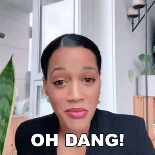 Woman Making Funny Face Saying Oh Dang GIF