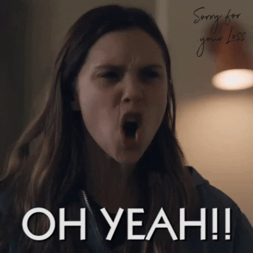 Woman Making Funny Face Saying Oh Yeah GIF