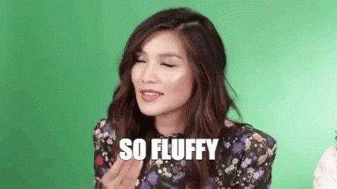 Woman Making Funny Face Saying So Fluffy