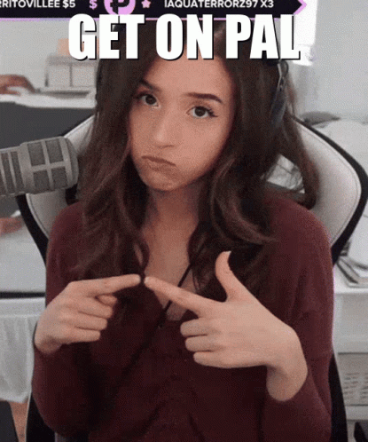 Woman Making Funny Face Says Get On Pal