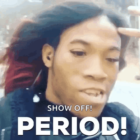 Woman Making Funny Face Show Off