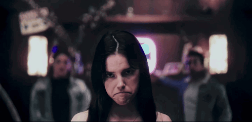 Woman Making Funny Face with A Sign